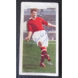 MANCHESTER UNITED - AUTOGRAPHED JAKIE BLANCFLOWER CHIX BUBBLE GUM CARD