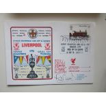 1976 LIVERPOOL V CRUSADERS LTD EDITION POSTAL COVER AUTOGRAPHED BY PHIL NEAL