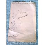 CRICKET - 1929 SOUTH AFRICA AUTOGRAPHED ALBUM PAGE
