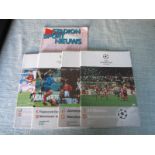 MANCHESTER UNITED CHAMPIONS LGE PROGRAMMES 1997-98 X 5