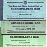 WEST BROMWICH ALBION W.B.A. SHAREHOLDERS SEASON TICKET BOOKS