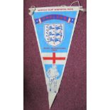 VINTAGE ENGLAND FOOTBALL PENNANT 1969