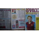 ASTON VILLA NEWSPAPERS & SIGNED PROGRAMMES