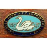 SWANSEA TOWN - VINTAGE SUPPORTERS CLUB BADGE