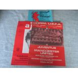 MANCHESTER UNITED EUROPEAN CUP PROGRAMMES 1976-77 X 3 ( 2 AWAYS )