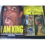 BOXING - MUHAMMAD ALI '' I AM KING BIOGRAPHY '' + TRAVEL FLYER FOR ALI V FRAZIER