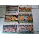 WOLVES - 6 LARGE TEAM PICTURES 1970'S TO 80'S