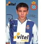 SAVO MILOSEVIC ESPANYOL SPAIN HAND SIGNED VITEL CARD EX VILLA