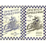 SPEEDWAY - 1955 IPSWICH V BRISTOL & GEOFF REVETT CUP MEETING