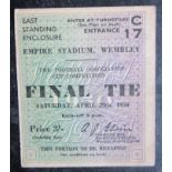 1950 FA CUP FINAL TICKET ARSENAL V LIVERPOOL