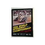 1982 WORLD SPEEDWAY CHAMPIONSHIP FINAL IN USA PROGRAMME + TICKET