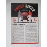 1954-55 MANCHESTER UNITED V READING FA CUP REPLAY