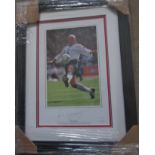 ENGLAND - PAUL GASCOIGNE LIMITED EDITION & FRAMED HAND SIGNED PHOTO