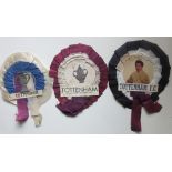 TOTTENHAM - 3 VINTAGE ROSETTES