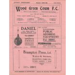 1937-38 WOOD GREEN TOWN V HERTFORD TOWN