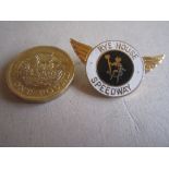 SPEEDWAY - RYE HOUSE GILT BADGE