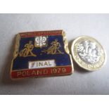 SPEEDWAY - 1979 WORLD FINAL POLAND GILT BADGE