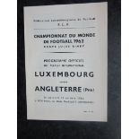 1960 LUXEMBOURG V ENGLAND