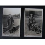 SPEEDWAY - TWO VINTAGE POSTCARDS BELLE VUE & WEST HAM INTEREST