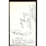 BILL ECKERSLEY, HARRY HOOPER & DON REVIE AUTOGRAPHS - BLACKBURN, WEST HAM, WOLVES, LEEDS, ENGLAND