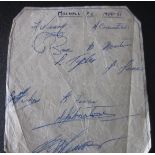 MILLWALL AUTOGRAPHS FROM 1950-51 SEASON