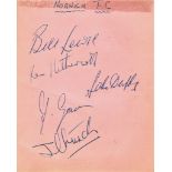 EARLY 1950'S AUTOGRAPHS NORWICH & SUNDERLAND