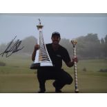 GOLF - HENRIK STENSON HAND SIGNED PHOTOGRAPHS X 3