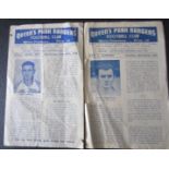 QPR HOME PROGRAMMES 1945-46 & 1946-47