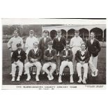 CRICKET - 1923 ORIGINAL WARWICKSHIRE POSTCARD