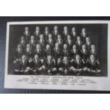 RUGBY LEAGUE - 1933-34 AUSTRALIAN TEAM VINTAGE POSTCARD