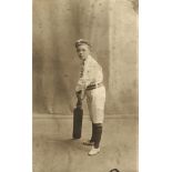 CRICKET - VINTAGE SMALL BOY POSTCARD