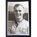 WOLVES - ORIGINAL ALBERT WILKES PHOTO OF DENIS WILSHAW WHICH IS ALSO HAND SIGNED