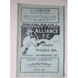 1952-53 BRIERLEY HILL ALLIANCE V WALSALL RESERVES