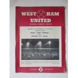 1954 WEST HAM V A C MILAN