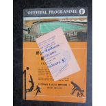 1959-60 WOLVES V BARCELONA EUROPEAN CUP PROGRAMME & TICKET