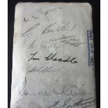 1947 PORT VALE AUTOGRAPHED ALBUM PAGE + QPR AUTOGRAPHS ALSO 1947