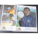 PETER SHILTON & DAVID SEAMAN - WESTMINSTER EDITION AUTOGRAPHED PHOTO'S ARSENAL ENGLAND, N.FOREST