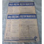 BOLTON - 7 HOME PROGRAMMES 1952-53 & 1953-54