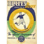 1953/54 BIRMINGHAM CITY V FULHAM