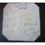 1947-48 LUTON TOWN AUTOGRAPHED ALBUM PAGE