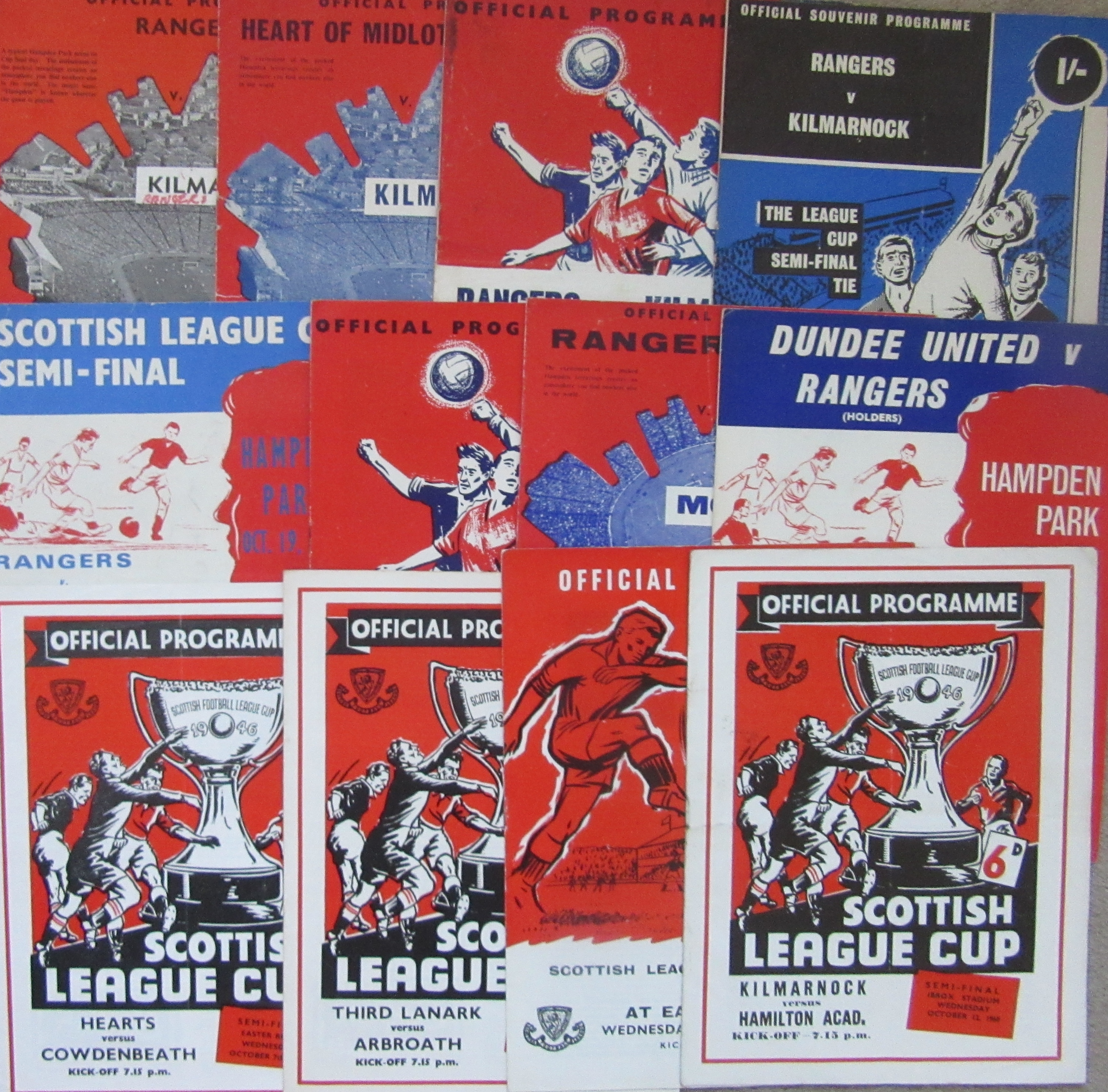 COLLECTION OF SCOTTISH LEAGUE CUP FINALS & SEMI-FINALS 1950'S & 60's - Image 2 of 2