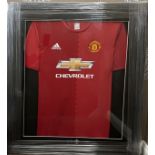 MANCHESTER UNITED HAND SIGNED PAUL POGBA SHIRT - FRAMED