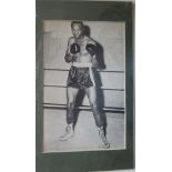 BOXING - BOB FOSTER HAND SIGNED & MOUNTED PICTURE