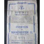 1945-46 EVERTON V MANCHESTER UNITED