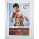 BOXING - CHARLIE MAGRI HAND SIGNED PUBLICITY PHOTO