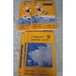 TORQUAY UNITED HOME PROGRAMMES 1967-68 SEASON X 21