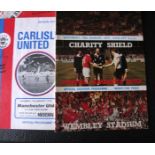 MANCHESTER UNITED AWAY PROGRAMMES 1977-78 X 22