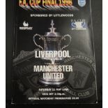 1996 FA CUP FINAL PROGRAMME LIVERPOOL V MANCHESTER UNITED