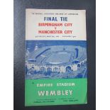 1956 FA CUP FINAL BIRMINGHAM CITY V MANCHESTER CITY
