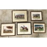 HORSE RACING - VINTAGE PHOTOGRAPHS ALL SIGNED BY ROYAL PHOTOGRAPHER BERNARD PARKIN + SCUDAMORE